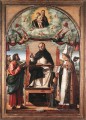 Santo Tomás en la Gloria entre San Marcos y San Luis de Toulouse Vittore Carpaccio